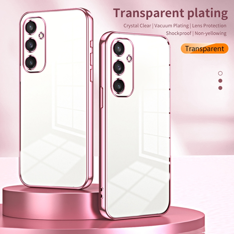 For Samsung Galaxy S25 5G Transparent Plating Fine Hole Phone Case(Purple) For Samsung Galaxy S25 5G Transparent Plating Fine Hole Phone Case(Purple)