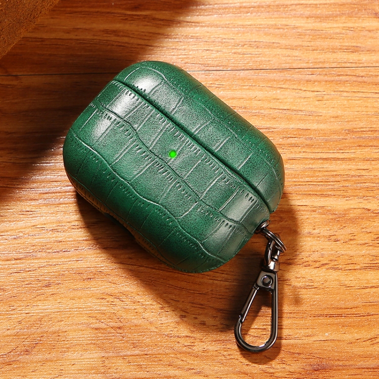 For AirPods Pro 2 Crocodile Texture Earphone Protective Case(Dark Green) For AirPods Pro 2 Crocodile Texture Earphone Protective Case(Dark Green)