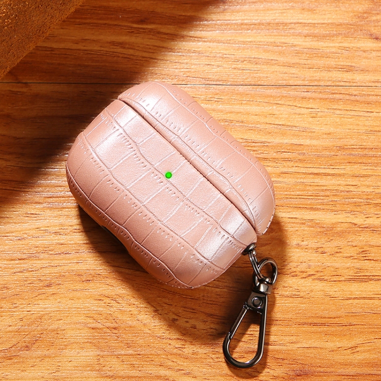 For AirPods Pro Crocodile Texture Earphone Protective Case(Rose Gold) For AirPods Pro Crocodile Texture Earphone Protective Case(Rose Gold)