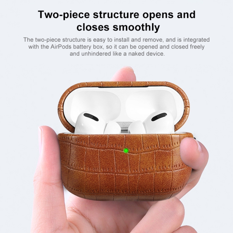 For AirPods Pro 2 Crocodile Texture Earphone Protective Case(Dark Green) For AirPods Pro 2 Crocodile Texture Earphone Protective Case(Dark Green)
