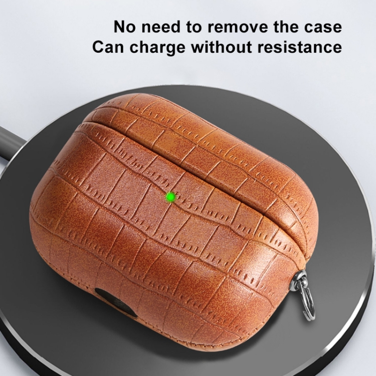 For AirPods Pro 2 Crocodile Texture Earphone Protective Case(Dark Green) For AirPods Pro 2 Crocodile Texture Earphone Protective Case(Dark Green)