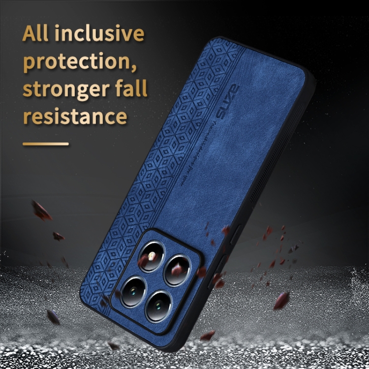 For Xiaomi 14T AZNS 3D Embossed Skin Feel Phone Case(Sapphire Blue)