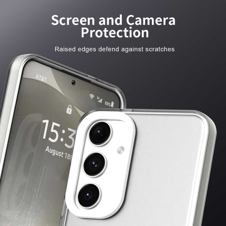 For Samsung Galaxy S25 5G Candy PC Hybrid TPU Shockproof Phone Case(White)