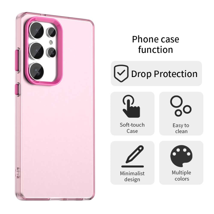 For Samsung Galaxy S25 Ultra 5G Candy PC Hybrid TPU Shockproof Phone Case(Red) For Samsung Galaxy S25 Ultra 5G Candy PC Hybrid TPU Shockproof Phone Case(Red)