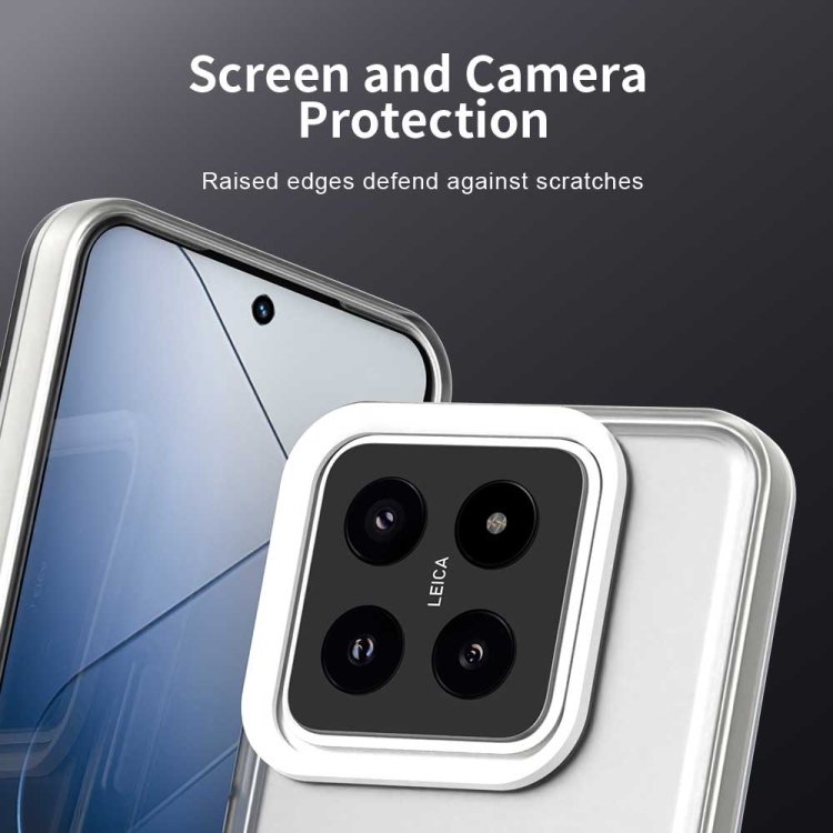 For Xiaomi 14 Candy PC Hybrid TPU Shockproof Phone Case(White)