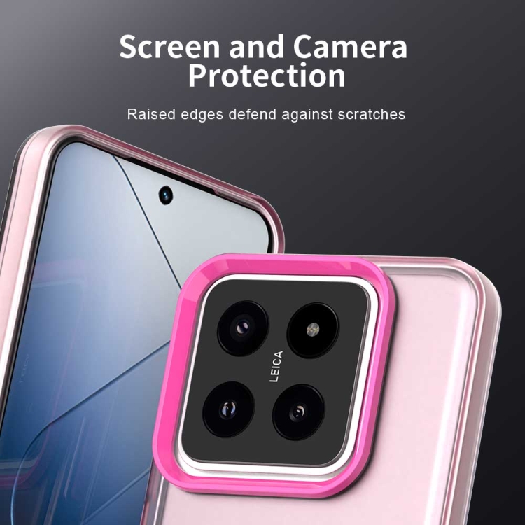 For Xiaomi 14 Pro Candy PC Hybrid TPU Shockproof Phone Case(Red)