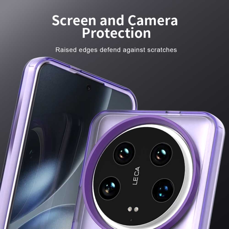 For Xiaomi 14 Ultra Candy PC Hybrid TPU Shockproof Phone Case(Purple)