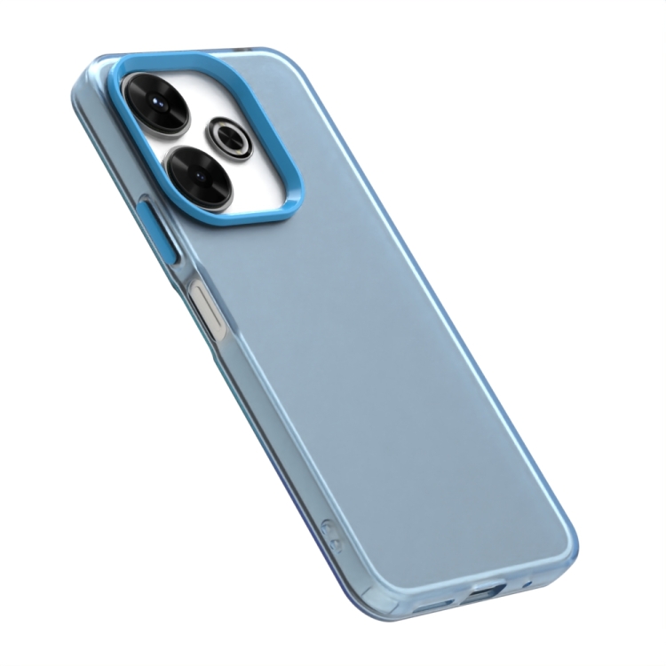 For Redmi 13 4G Candy PC Hybrid TPU Shockproof Phone Case(Blue)