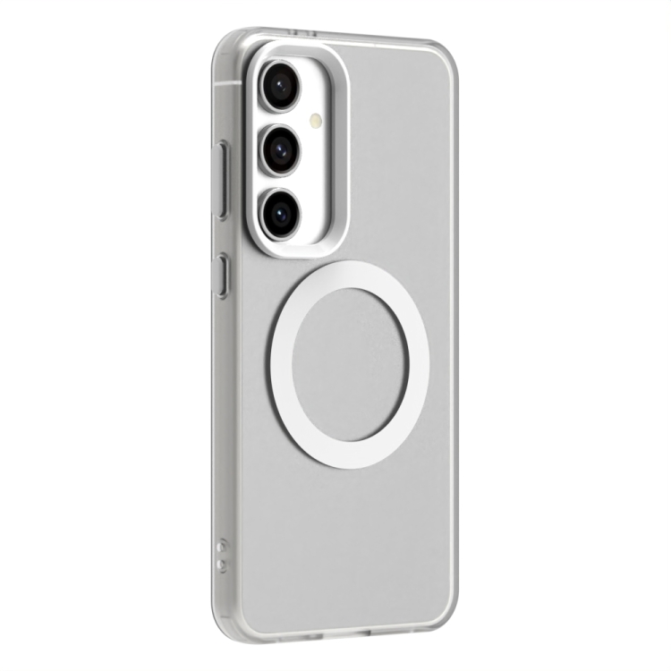For Samsung Galaxy S24 5G Candy Magsafe PC Hybrid TPU Phone Case(White) For Samsung Galaxy S24 5G Candy Magsafe PC Hybrid TPU Phone Case(White)