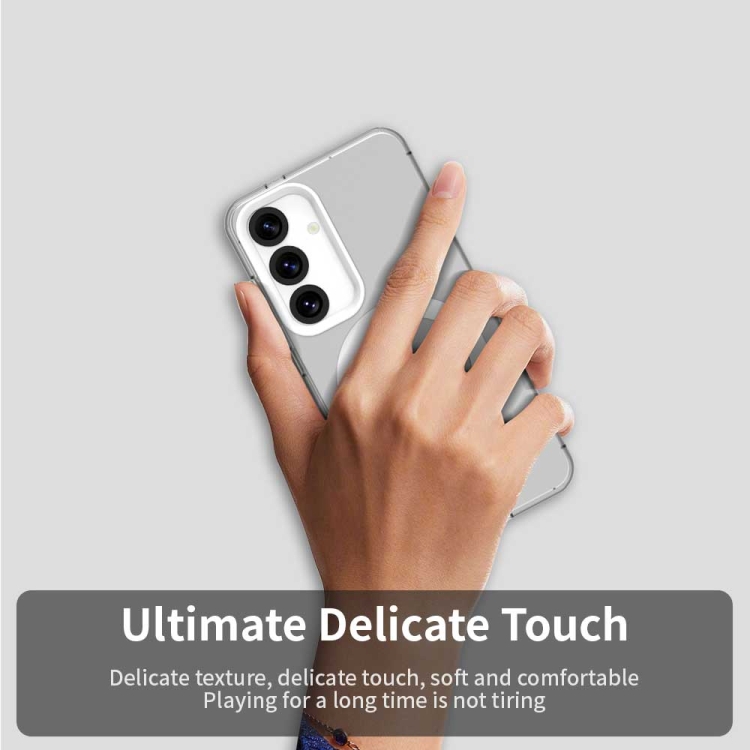 For Samsung Galaxy S25 5G Candy Magsafe PC Hybrid TPU Phone Case(White) For Samsung Galaxy S25 5G Candy Magsafe PC Hybrid TPU Phone Case(White)