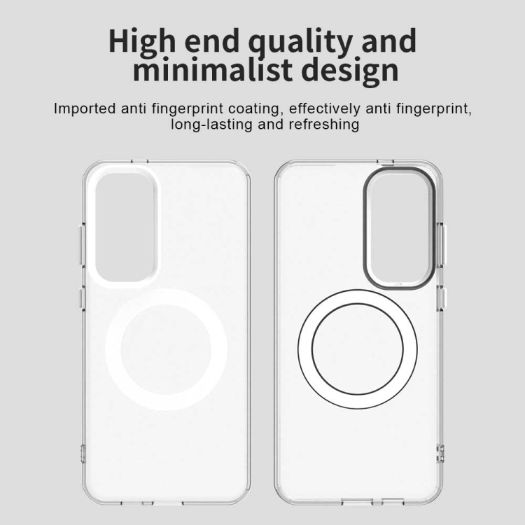 For Samsung Galaxy S25 5G Candy Magsafe PC Hybrid TPU Phone Case(White) For Samsung Galaxy S25 5G Candy Magsafe PC Hybrid TPU Phone Case(White)