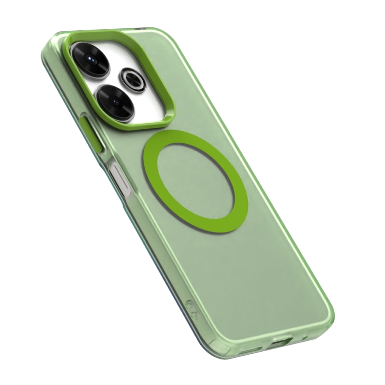 For Redmi 13 4G Candy Magsafe PC Hybrid TPU Phone Case(Green)