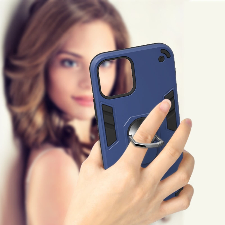 For iPhone 12 / 12 Pro Armour Series PC + TPU Protective Case with Ring Holder(Black) For iPhone 12 / 12 Pro Armour Series PC + TPU Protective Case with Ring Holder(Black)