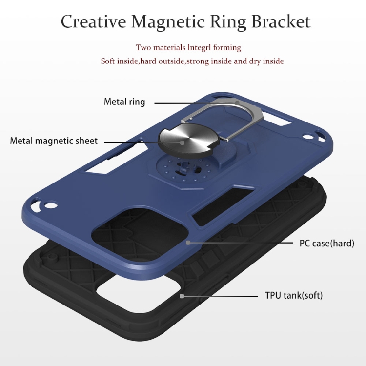 For iPhone 12 / 12 Pro Armour Series PC + TPU Protective Case with Ring Holder(Black) For iPhone 12 / 12 Pro Armour Series PC + TPU Protective Case with Ring Holder(Black)