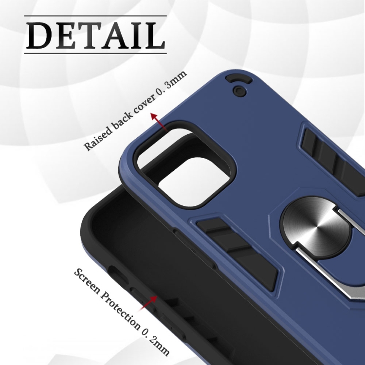 For iPhone 12 / 12 Pro Armour Series PC + TPU Protective Case with Ring Holder(Black) For iPhone 12 / 12 Pro Armour Series PC + TPU Protective Case with Ring Holder(Black)