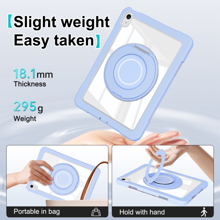 For iPad 10th Gen 10.9 2022 Crystal Armor PC Hybrid TPU Tablet Case(Blue) For iPad 10th Gen 10.9 2022 Crystal Armor PC Hybrid TPU Tablet Case(Blue)