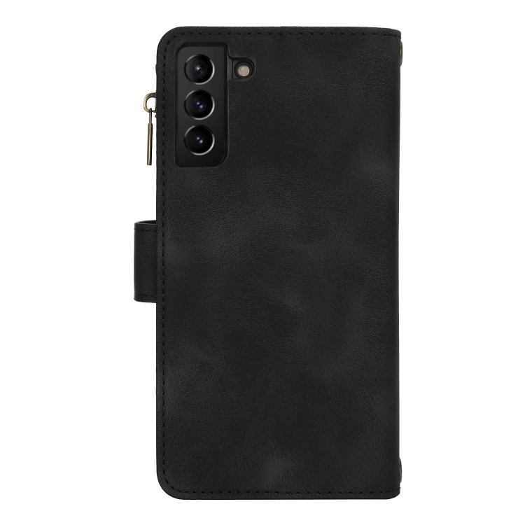 For Samsung Galaxy S21 5G Dream 9-Card Zipper Wallet RFID Leather Phone Case with Lanyard(Black) For Samsung Galaxy S21 5G Dream 9-Card Zipper Wallet RFID Leather Phone Case with Lanyard(Black)
