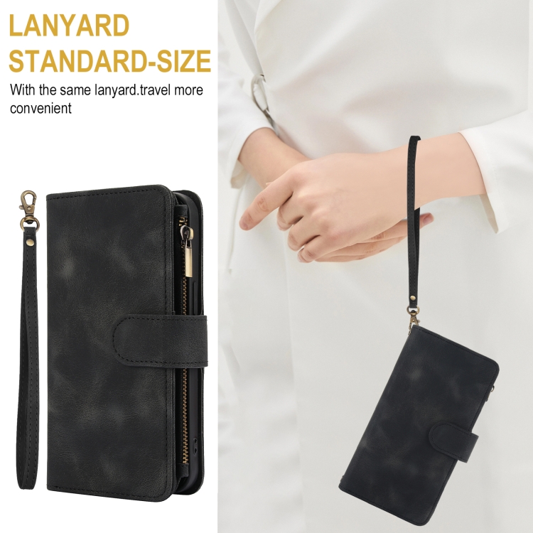For Samsung Galaxy S21 5G Dream 9-Card Zipper Wallet RFID Leather Phone Case with Lanyard(Black) For Samsung Galaxy S21 5G Dream 9-Card Zipper Wallet RFID Leather Phone Case with Lanyard(Black)