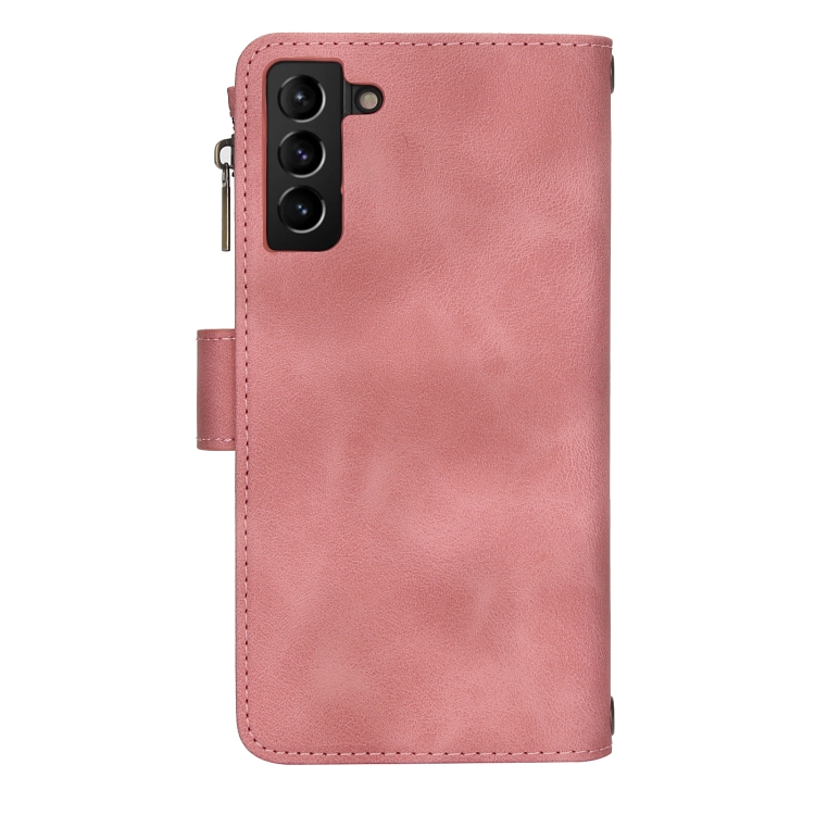 For Samsung Galaxy S21+ 5G Dream 9-Card Zipper Wallet RFID Leather Phone Case with Lanyard(Rose Gold) For Samsung Galaxy S21+ 5G Dream 9-Card Zipper Wallet RFID Leather Phone Case with Lanyard(Rose Gold)
