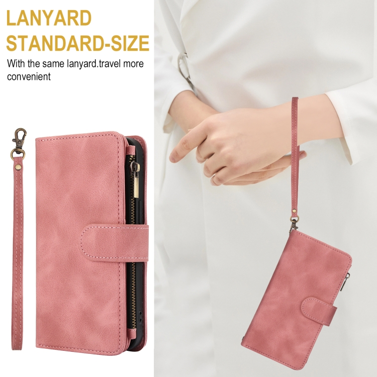 For Samsung Galaxy S21+ 5G Dream 9-Card Zipper Wallet RFID Leather Phone Case with Lanyard(Rose Gold) For Samsung Galaxy S21+ 5G Dream 9-Card Zipper Wallet RFID Leather Phone Case with Lanyard(Rose Gold)