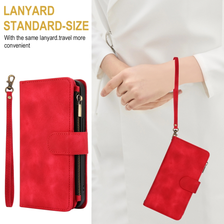 For Samsung Galaxy S23+ 5G Dream 9-Card Zipper Wallet RFID Leather Phone Case with Lanyard(Red) For Samsung Galaxy S23+ 5G Dream 9-Card Zipper Wallet RFID Leather Phone Case with Lanyard(Red)