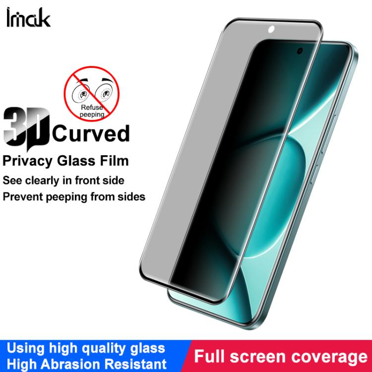 For Redmi Note 15 Pro+ 5G Global 163.3mm imak 3D Curved Privacy Full Screen Tempered Glass Film 4