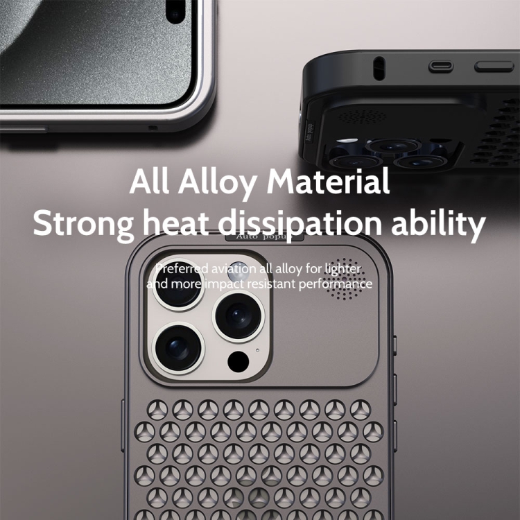 For iPhone 16 Pro Max R-JUST RJ58 Aromatherapy Metal Cooling Phone Case(Black) For iPhone 16 Pro Max R-JUST RJ58 Aromatherapy Metal Cooling Phone Case(Black)