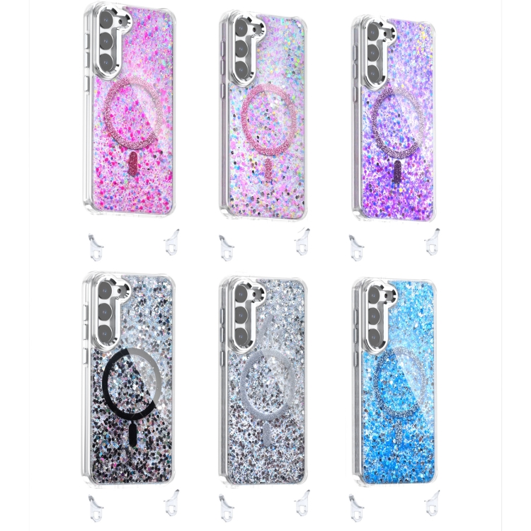 For Samsung Galaxy S23+ 5G Epoxy Glitter MagSafe Magnetic TPU Phone Case(Pink) For Samsung Galaxy S23+ 5G Epoxy Glitter MagSafe Magnetic TPU Phone Case(Pink)
