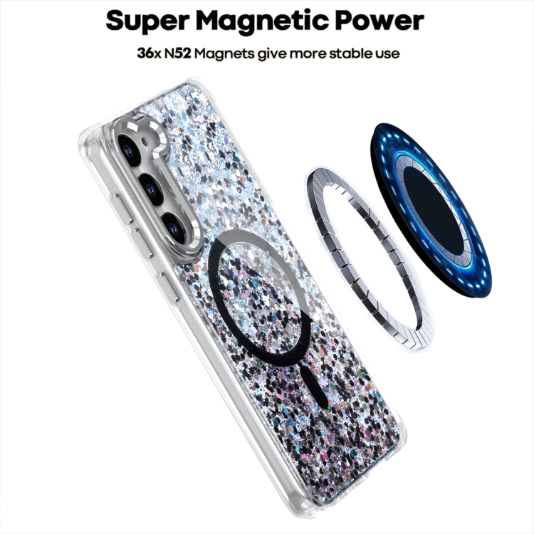 For Samsung Galaxy S23+ 5G Epoxy Glitter MagSafe Magnetic TPU Phone Case(Pink) For Samsung Galaxy S23+ 5G Epoxy Glitter MagSafe Magnetic TPU Phone Case(Pink)