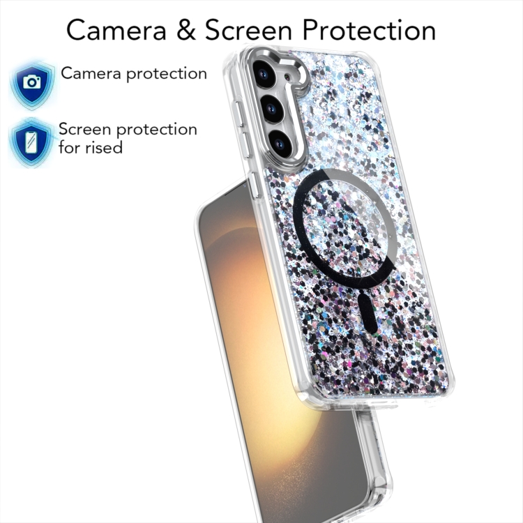 For Samsung Galaxy S23+ 5G Epoxy Glitter MagSafe Magnetic TPU Phone Case(Pink) For Samsung Galaxy S23+ 5G Epoxy Glitter MagSafe Magnetic TPU Phone Case(Pink)