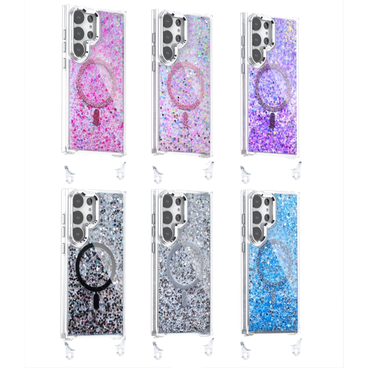 For Samsung Galaxy S23 Ultra 5G Epoxy Glitter MagSafe Magnetic TPU Phone Case(Blue) For Samsung Galaxy S23 Ultra 5G Epoxy Glitter MagSafe Magnetic TPU Phone Case(Blue)