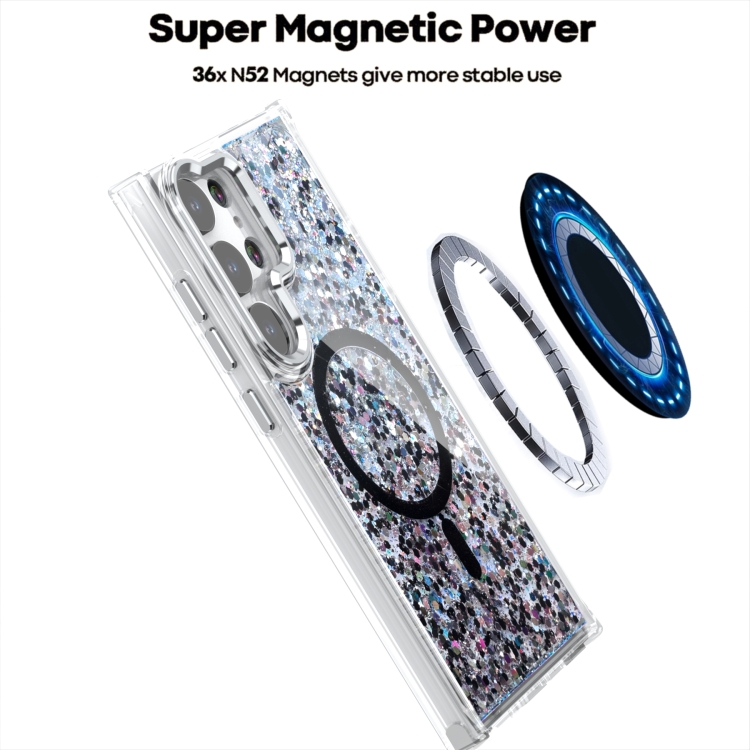 For Samsung Galaxy S23 Ultra 5G Epoxy Glitter MagSafe Magnetic TPU Phone Case(Blue) For Samsung Galaxy S23 Ultra 5G Epoxy Glitter MagSafe Magnetic TPU Phone Case(Blue)