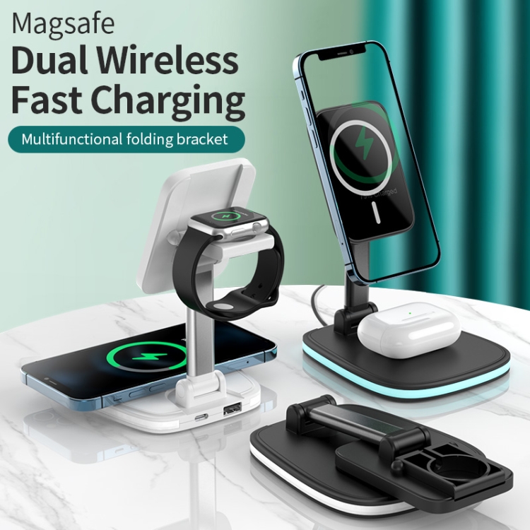 LXF-171 15W Multifunctional Desktop Folding Stand Magsafe Wireless Charger(Black) LXF-171 15W Multifunctional Desktop Folding Stand Magsafe Wireless Charger(Black)