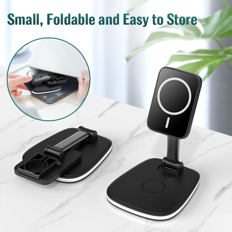 LXF-171 15W Multifunctional Desktop Folding Stand Magsafe Wireless Charger(Black) LXF-171 15W Multifunctional Desktop Folding Stand Magsafe Wireless Charger(Black)