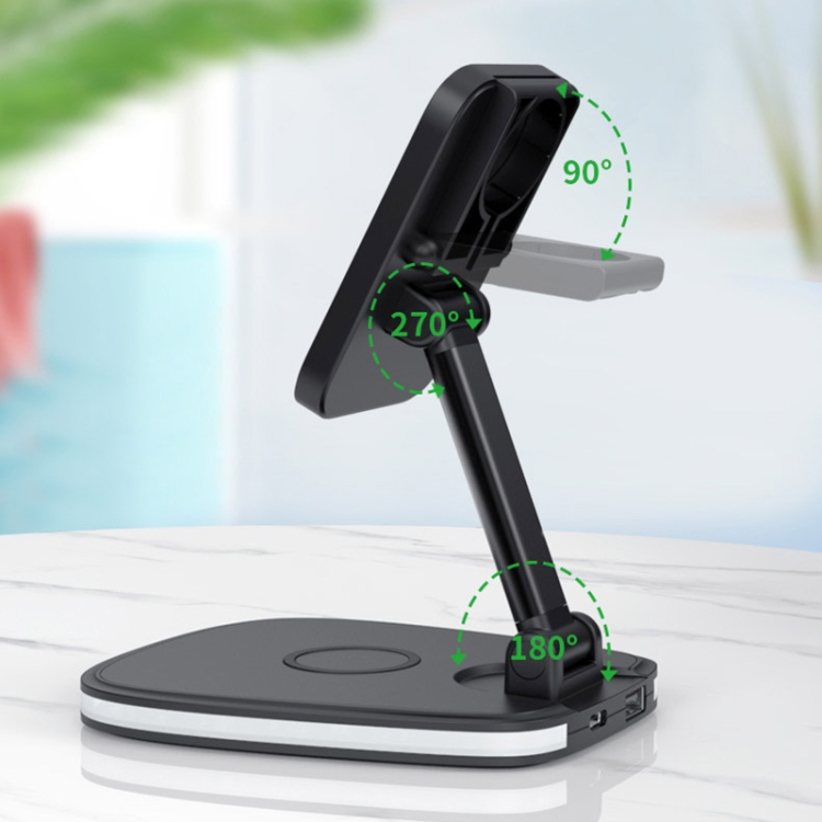 LXF-171 15W Multifunctional Desktop Folding Stand Magsafe Wireless Charger(Black) LXF-171 15W Multifunctional Desktop Folding Stand Magsafe Wireless Charger(Black)