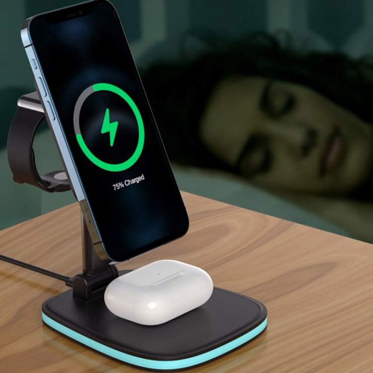 LXF-171 15W Multifunctional Desktop Folding Stand Magsafe Wireless Charger(Black) LXF-171 15W Multifunctional Desktop Folding Stand Magsafe Wireless Charger(Black)