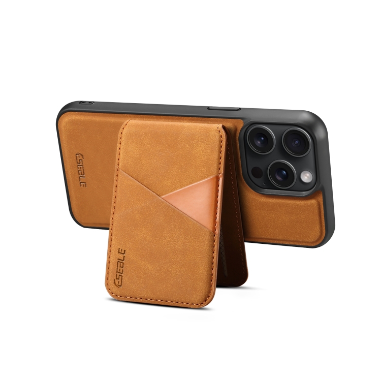 For iPhone 16 Plus ESEBLE E2 Retro Texture Card Slots MagSafe RFID Leather Case(Yellow) For iPhone 16 Plus ESEBLE E2 Retro Texture Card Slots MagSafe RFID Leather Case(Yellow)