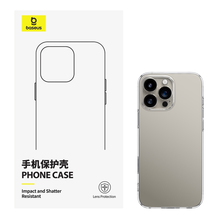 For iPhone 16 Pro Baseus Simple Series Phone Case with Lens Protector(Transparent) For iPhone 16 Pro Baseus Simple Series Phone Case with Lens Protector(Transparent)