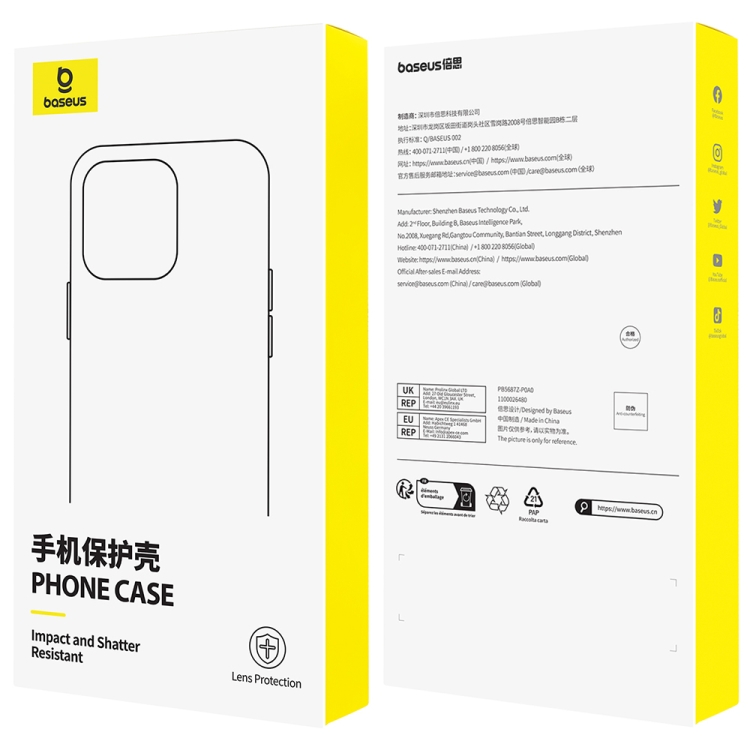 For iPhone 16 Pro Baseus Simple Series Phone Case with Lens Protector(Transparent) For iPhone 16 Pro Baseus Simple Series Phone Case with Lens Protector(Transparent)