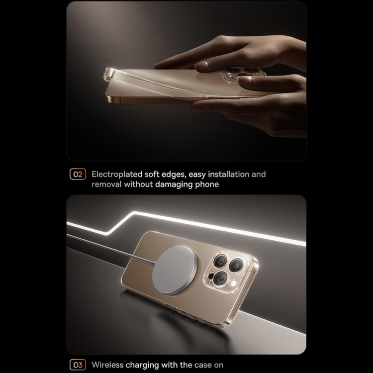 For iPhone 16 Pro Baseus Simple Series Phone Case with Lens Protector(Transparent) For iPhone 16 Pro Baseus Simple Series Phone Case with Lens Protector(Transparent)