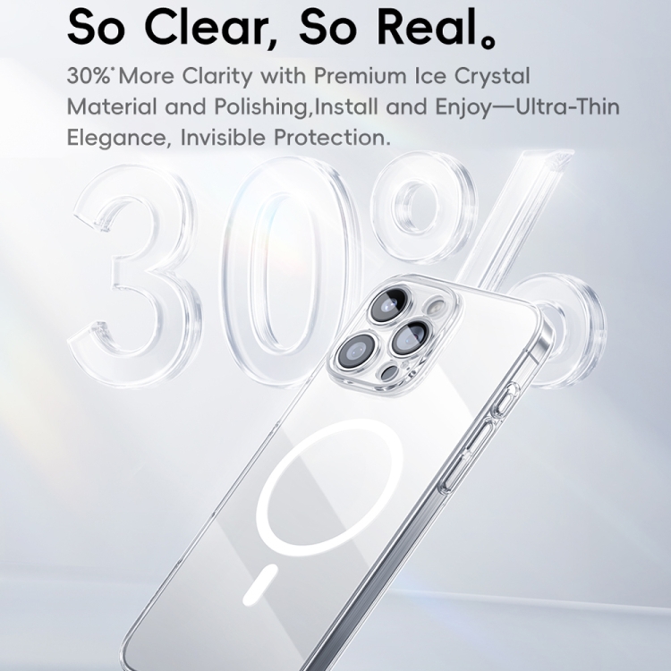 For iPhone 16 Pro Baseus Crystal Series Magsafe Magnetic Phone Case(Transparent) For iPhone 16 Pro Baseus Crystal Series Magsafe Magnetic Phone Case(Transparent)