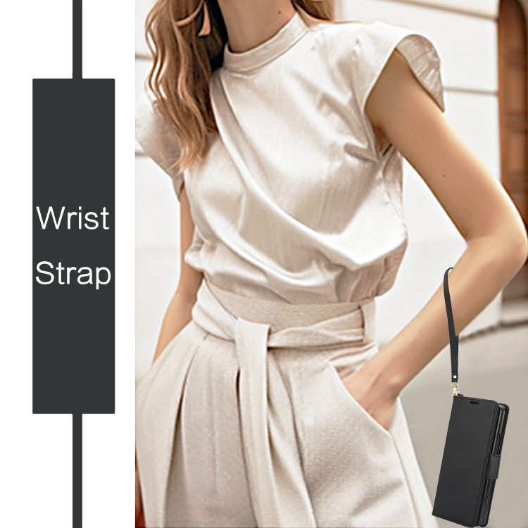 For Samsung Galaxy Fold5 5G Side Buckle Leather Phone Case(Black) For Samsung Galaxy Fold5 5G Side Buckle Leather Phone Case(Black)