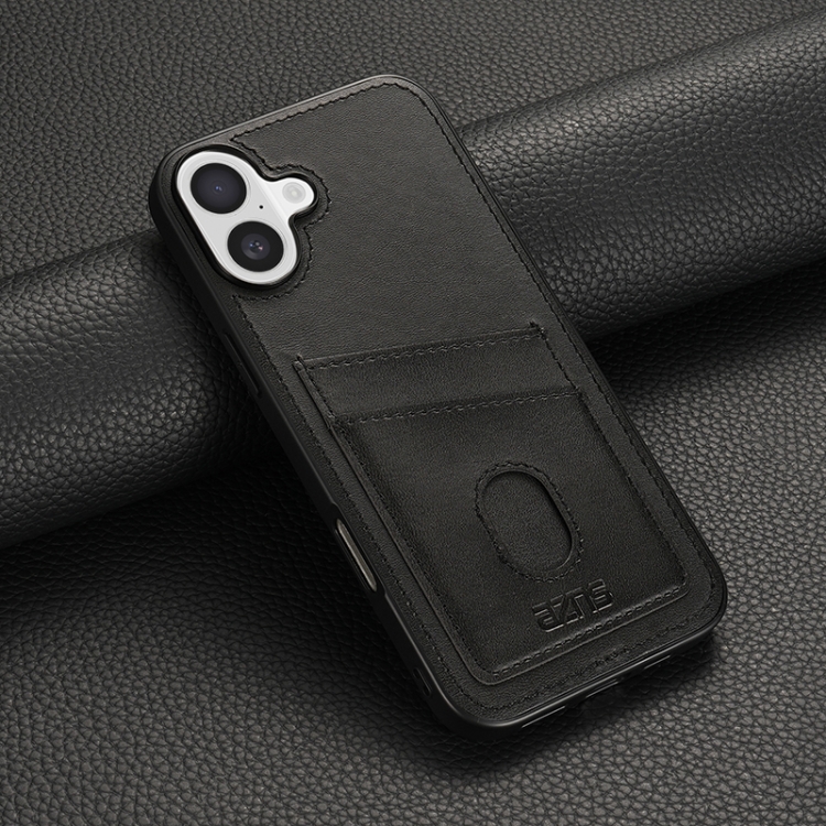 For iPhone 16 AZNS K1 Series Card Slot Business Phone Case(Black) For iPhone 16 AZNS K1 Series Card Slot Business Phone Case(Black)
