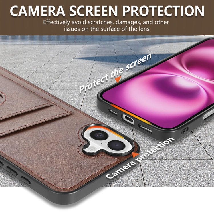 For iPhone 16 AZNS K1 Series Card Slot Business Phone Case(Black) For iPhone 16 AZNS K1 Series Card Slot Business Phone Case(Black)