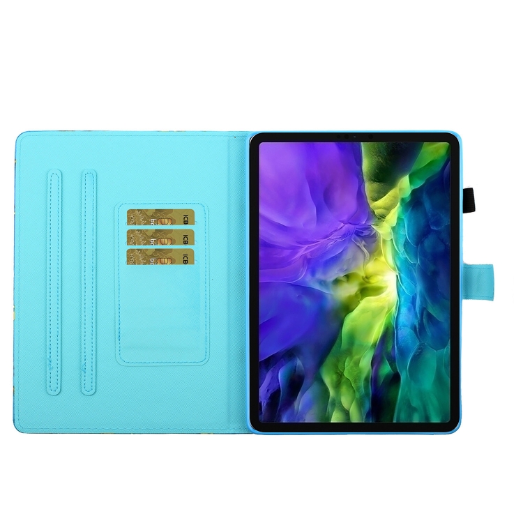 For iPad Pro 11 2018/2020 Colored Drawing Stitching Horizontal Flip Leather Tablet Case with Holder & Card Slots & Sleep / Wake-up Function(Datura Flowers) For iPad Pro 11 2018/2020 Colored Drawing Stitching Horizontal Flip Leather Tablet Case with Holder & Card Slots & Sleep / Wake-up Function(Datura Flowers)