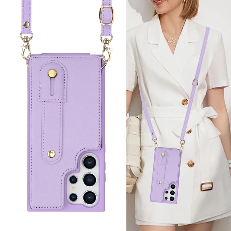 For Samsung Galaxy S24 Ultra 5G Wristband Vertical Flip Wallet Back Cover Phone Case with Long Lanyard(Purple) For Samsung Galaxy S24 Ultra 5G Wristband Vertical Flip Wallet Back Cover Phone Case with Long Lanyard(Purple)