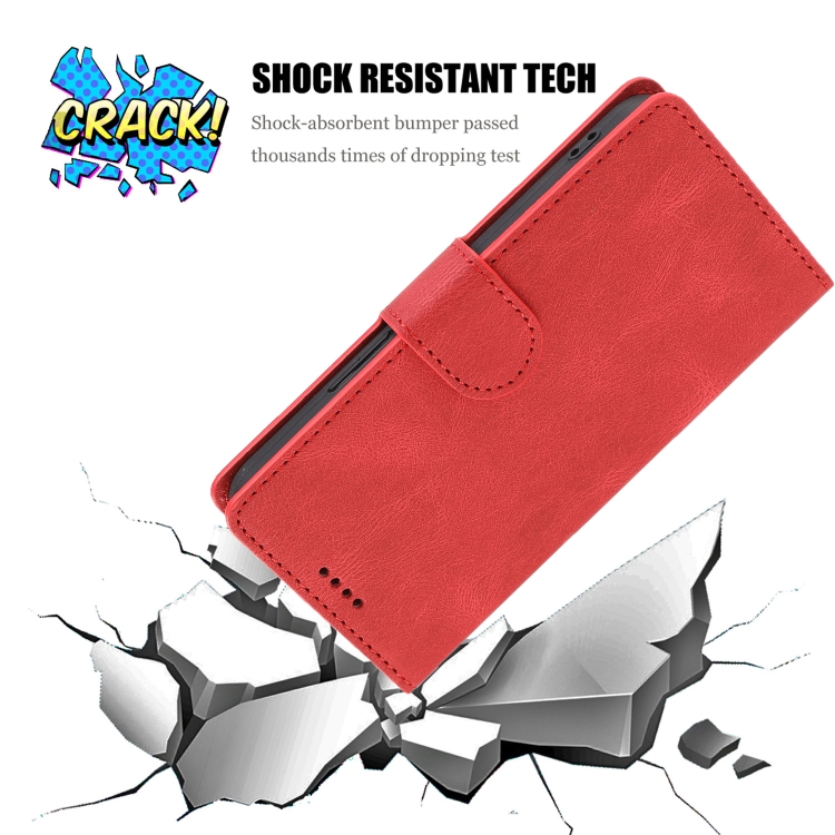 For iPhone 15 Plus / 14 Plus Fantasy Skin-feel Calfskin Texture Leather Phone Case(Red) For iPhone 15 Plus / 14 Plus Fantasy Skin-feel Calfskin Texture Leather Phone Case(Red)