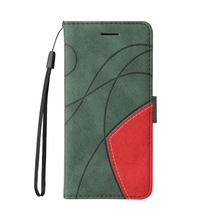 For Samsung Galaxy S25 Ultra 5G Dual-color Splicing Flip Leather Phone Case(Green) For Samsung Galaxy S25 Ultra 5G Dual-color Splicing Flip Leather Phone Case(Green)