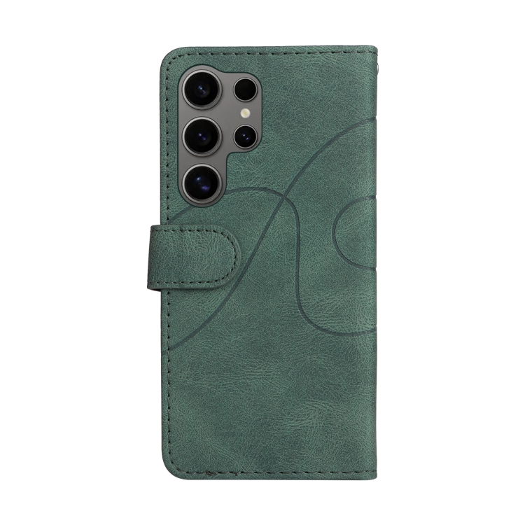 For Samsung Galaxy S25 Ultra 5G Dual-color Splicing Flip Leather Phone Case(Green) For Samsung Galaxy S25 Ultra 5G Dual-color Splicing Flip Leather Phone Case(Green)