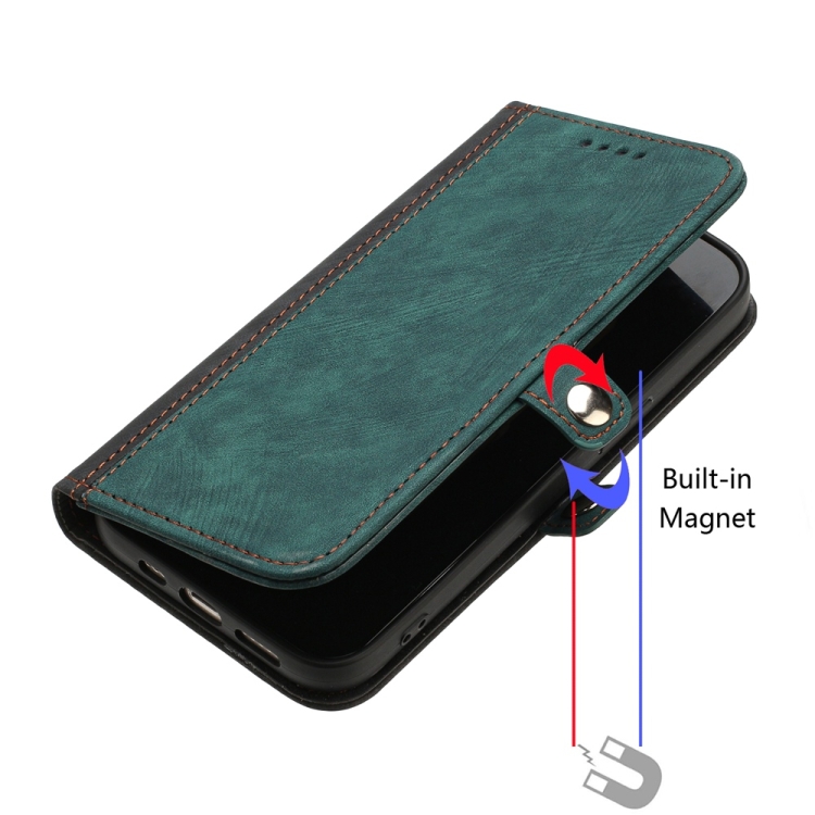 For Samsung Galaxy S25+ 5G Side Buckle Double Fold Hand Strap Leather Phone Case(Dark Green) For Samsung Galaxy S25+ 5G Side Buckle Double Fold Hand Strap Leather Phone Case(Dark Green)